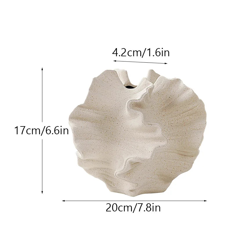 Beige Matte Container for Flower Pampas