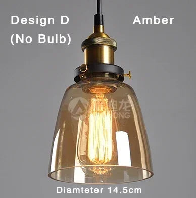 Amber Glass Pendant