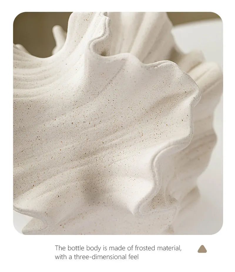 Beige Matte Container for Flower Pampas