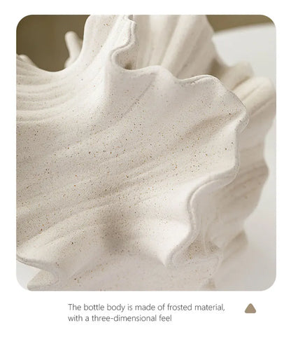 Beige Matte Container for Flower Pampas