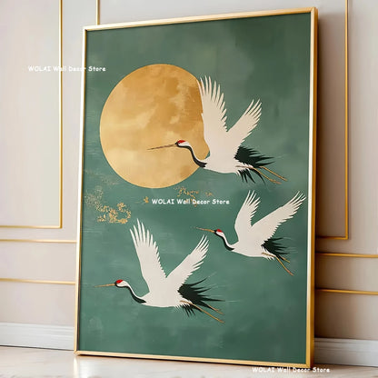Japanese Sun Bird Canvas