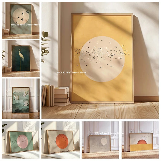 Japanese Sun Bird Canvas