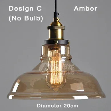 Amber Glass Pendant