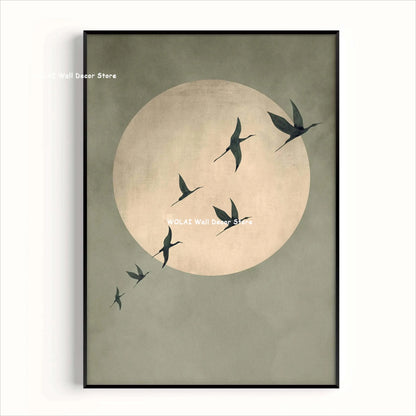Japanese Sun Bird Canvas