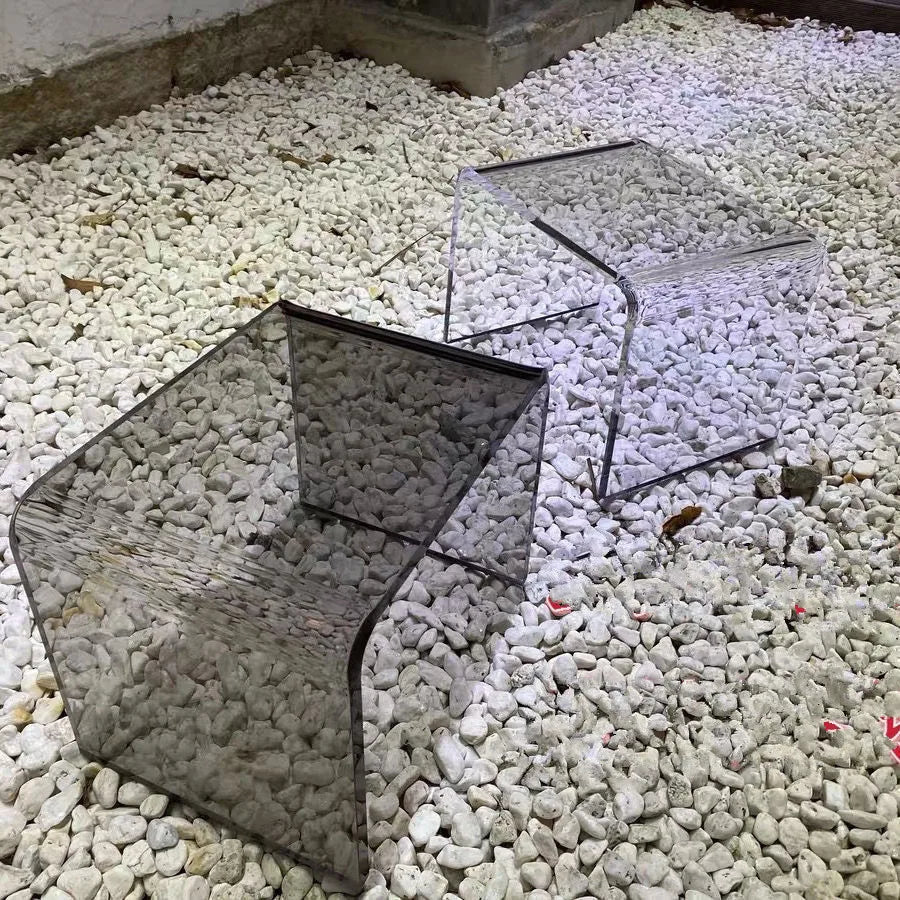 Acrylic U-Shape Storage Stool