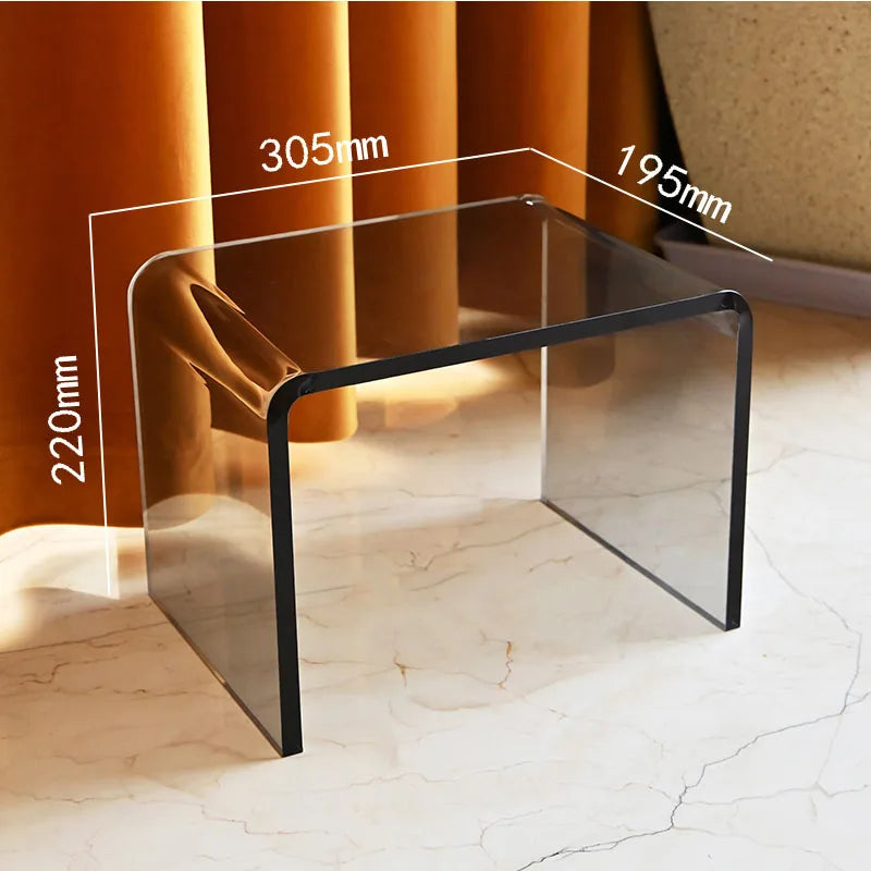 Acrylic U-Shape Storage Stool