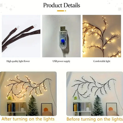 LED Bendable Willow Vine Lights