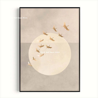 Japanese Sun Bird Canvas