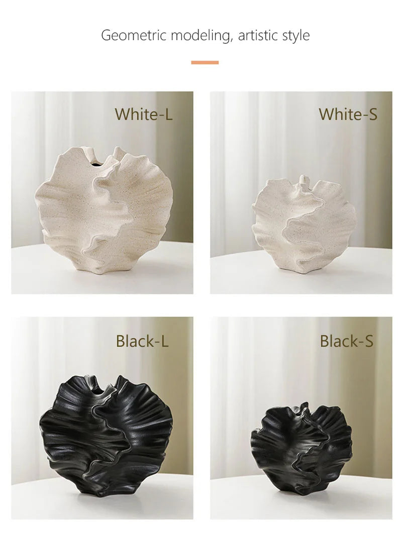 Beige Matte Container for Flower Pampas