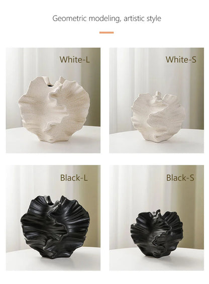 Beige Matte Container for Flower Pampas
