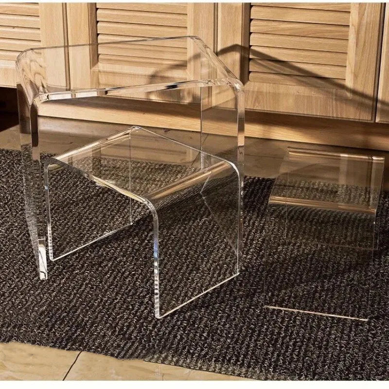 Acrylic U-Shape Storage Stool