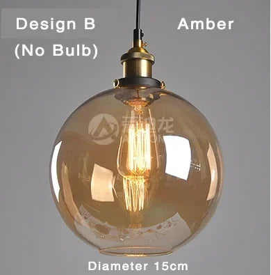 Amber Glass Pendant